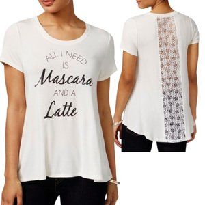 Jamie & Layla Lace Back Top All I Need is Mascara & A Latte Stretch XL NEW